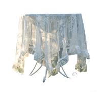 Nappe élégante en dentelle pour table de salle à manger et table basse, idéale pour améliorer l'apparence de votre espace de vie (blanc)