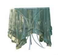 Nappe élégante en dentelle pour table de salle à manger et table basse, idéale pour améliorer l'apparence de votre espace de vie (vert)