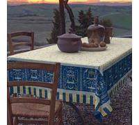 Nappe en coton bleu Granfoulard Bassetti OPLONTIS B3 150x250 cm