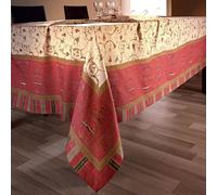 Nappe en coton bordeaux Bassetti Granfoulard OPLONTIS RB pour 8/12 couverts