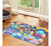 Nappe en cuir absorbant avec ballons colorés pour animaux de compagnie adaptée pour chiens ou chats