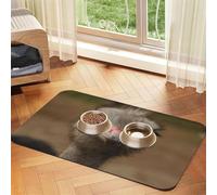 Nappe en cuir absorbant avec impression d'autruche mignonne pour chiens et chats, 60 x 40 cm, 4 mm d'épaisseur