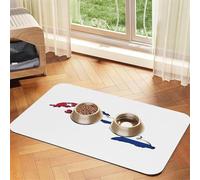 Nappe en cuir absorbant avec motif carte du drapeau cubain pour chiens et chats, tapis d'alimentation en cuir pour chiens et chats