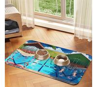 Nappe en cuir absorbant flamant rose et piscine pour animaux de compagnie adaptée pour chiens ou chats