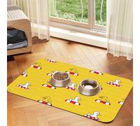 Nappe en cuir absorbant imprimé piscine pour chiens et chats, tapis d'alimentation en cuir pour chiens et chats
