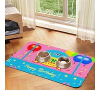Nappe en cuir absorbant pour animal de compagnie Motif ballon Happy Birthday Convient pour chiens ou chats