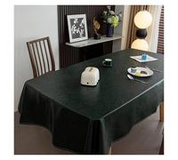 Nappe en cuir ciré à l'huile | Tapis de dîner lavable doux d'hôtel de banquet rectangulaire(Dark Green,140x140cm)