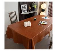 Nappe en cuir ciré à l'huile | Tapis de dîner lavable doux d'hôtel de banquet rectangulaire(Orange,140x200cm)