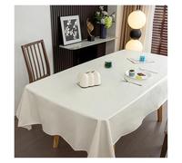 Nappe en cuir ciré à l'huile | Tapis de dîner lavable doux d'hôtel de banquet rectangulaire(White,140x140cm)