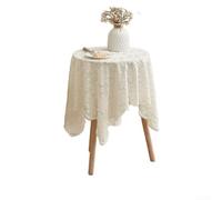 Nappe en dentelle motif fleurs sauvages et tournesols pour un style rustique pour la maison. Ajoutez du caractère à votre expérience culinaire (blanc0-90 x 90 cm)