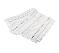 Nappe en fil arc-en-ciel simple mais élégante pour les tables basses à la maison et dans les cafés (100 x 140)