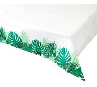 Nappe En Papier Jetable 120 X 180 Cm Thème Tropical Feuille De Palmier Décoration De Table Fête D'anniversaire, Thème Jungle, Dinosaure Ou Hawaiien, Été, Tiki Bar