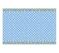 Nappe en papier Minions 180 x 120 cm - Nappe pour fête d'anniversaire d'enfant - Nappe jetable à carreaux et bananes - Décoration de fête d'anniversaire pour enfants - Bleu jaune