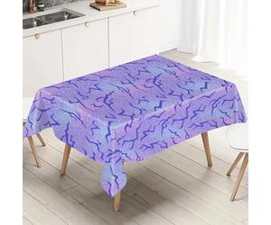 Nappe en plastique imprimée avec des éclairs violets sur le thème du K-pop, adaptée aux anniversaires, mariages, anniversaires de mariage, fêtes, décorations 1pcs