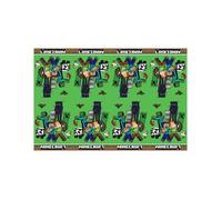 Procos Nappe en plastique Minecraft – 120 x 180 cm – Vert