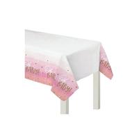 Nappe en plastique Oh Baby rose et or 137 x 259 cm