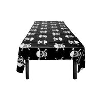 Nappe en plastique Pirate Jolly Roger 130 x 180 cm - Noir