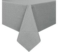 Nappe En Plastique Rectangulaire Anti-Taches Pour Extérieur, 100 X 140 Cm, Imperméable, Table, Restaurant, Jardin, Anniversaire, 4 Places, Gris Clair Avec Motif Effet Lin