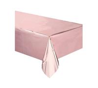 Nappe en plastique rose gold 137 x 274 cm - Rose