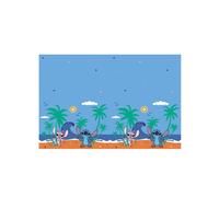 nappe plastique stitch 180x120cm bleu - lsti96911