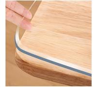 Nappe en plastique transparent 105 x 240 cm Épaisseur 1,6 mm Nappe de protection adhésive pour plan de travail de cuisine Résistant à la chaleur Durable Nappe transparente pour salle à manger et