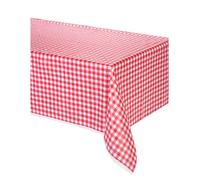 Unique Nappe plastique UK 50271 Vichy rouge 274 x 137 cm