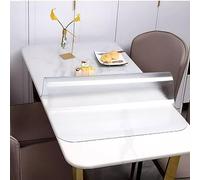 Nappe en PVC transparent de 1,5 mm d'épaisseur, imperméable et résistante aux taches, idéale pour les restaurants, 135 x 220 cm / 53x87in, finition mate transparente pour un nettoyage facile