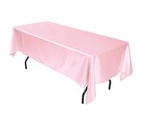 Nappe en Satin Table Rectangle Tableau de Table Discothèque De Mariage Noël Baby Douche Anniversaire Décoration la à Manger(Pink)
