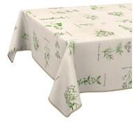 Nappe en Tissu Textile Lavable - Coton et Polyester - Aromatique - Bio - Ronde - 140 cm - pour l'intérieur et l'extérieur