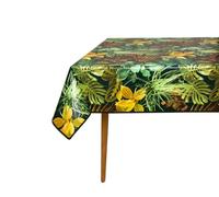 Nappe en toile cirée avec renfort des bords - Imperméable, facile à nettoyer et résistante aux intempéries - Certifié Reach - 140 x 220 cm - Jungle