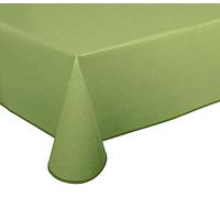 Nappe en toile cirée BEAUTEX lavable antidérapante avec passepoil, Rectangulaire, Ronde, Ovale, Motif, couleur et taille au choix (Structure lin, vert, rectangulaire, 130 x 160 cm)