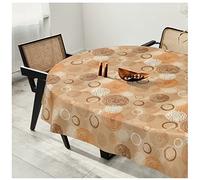 Nappe en toile cirée lavable en plastique LUX Ovale avec ourlet Nicole 140 x 260 cm