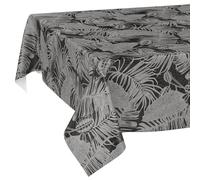 Nappe en Toile cirée Lavable, Facile d'entretien, imperméable, Effet Lotus, Nappe de Jardin, Motif Tropical Nocturne, 100 x 140 cm, Bord coupé