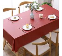 Nappe en toile cirée, lavable, mise à niveau de qualité supérieure, résistante aux intempéries, en plastique PVC, pour salon, salle à manger, balcon, jardin (bordeaux, 80 x 120 cm)