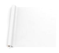 ANRO Nappe en Toile cirée, Lavable, pour Table de Jardin, extérieur et intérieur, Bord coupé, Blanche, 180 x 140 cm