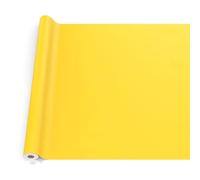 ANRO Nappe en Toile cirée, Lavable, pour Table de Jardin, extérieur et intérieur, Bord coupé, Jaune, 240 x 140 cm