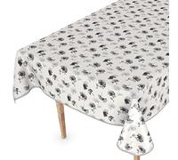 Nappe en toile cirée lavable, rectangulaire, ronde, ovale, avec ourlet, motif coquelicots SW - 160 x 100 cm