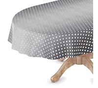 Nappe en toile cirée lavable, rectangulaire, ronde, ovale, bord coupé, noire, blanche, 140 x 240 cm