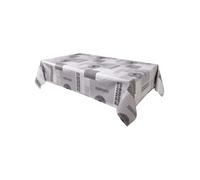 Habitable - Nappe en toile cirée rectangulaire Run - 140 x 200 cm - Gris