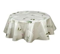 Nappe en Toile cirée Ronde Aromatic - Diam. 150 cm - Ecru