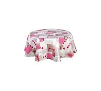 Habitable - Nappe en toile cirée ronde Aspen - Diam. 135 cm - Rouge