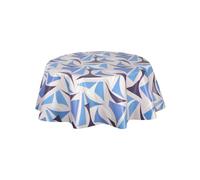 Nappe En Toile Cirée Ronde Bleu D. 135 Cm