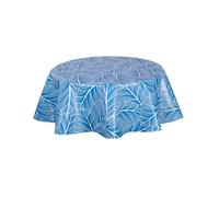Nappe En Toile Cirée Ronde Bleu D. 135 Cm