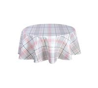 - Nappe en toile cirée ronde Carreau - Diam. 135 cm - Rouge - CARREAU