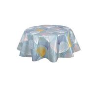 Habitable - Nappe en toile cirée ronde Cottey - Diam. 135 cm - Bleu