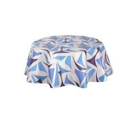 Nappe en Toile cirée Ronde Figu - Diam. 150 cm - Bleu
