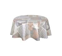 - Nappe en toile cirée ronde HYTTE - Diam. 135 cm - Beige - Hytte
