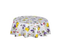 - Nappe en toile cirée ronde motifs citron CAPRI - Diam. 135 cm - Capri