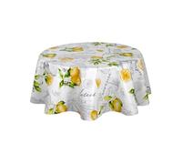 - Nappe en toile cirée ronde motifs citron CITE - Diam. 150 cm - Cite