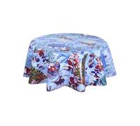 - Nappe en toile cirée ronde NEIGE - Diam. 135 cm - Bleu - NEIGE